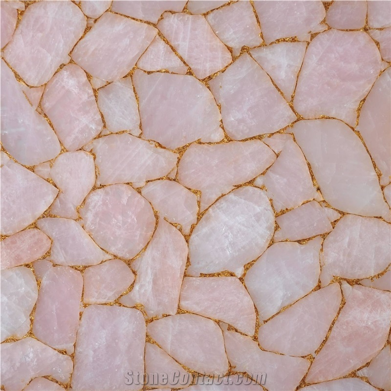 Pink Quartz Semiprecious Stone 