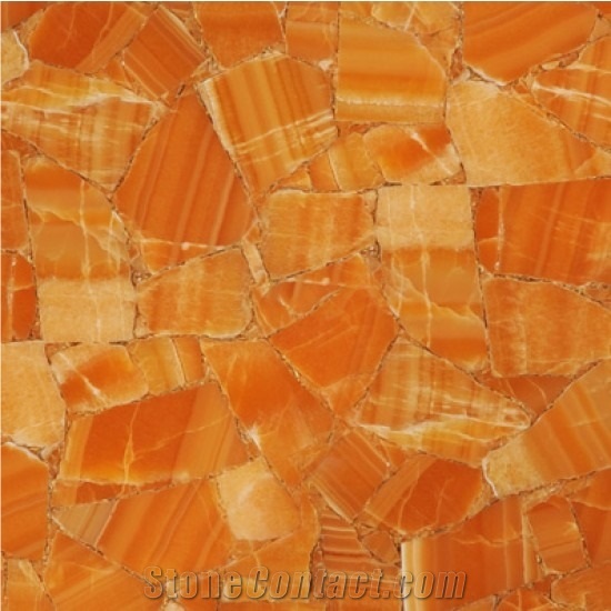 Calcite Orange Semiprecious Stone 