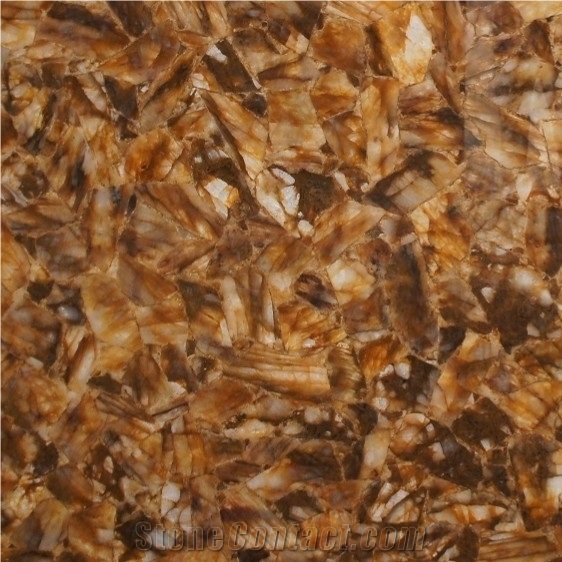 Chocolate Quartz Semiprecious Stone Tile