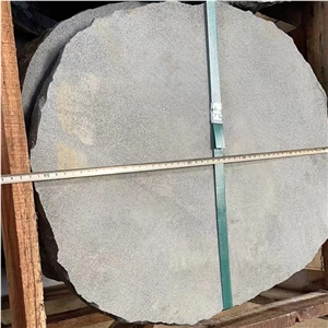 Hainan Black Basalt Organic Stepper Landscap Round Paver