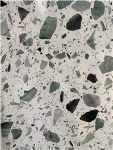 Green Color Artificial Stone Precast Terrazzo Slabs