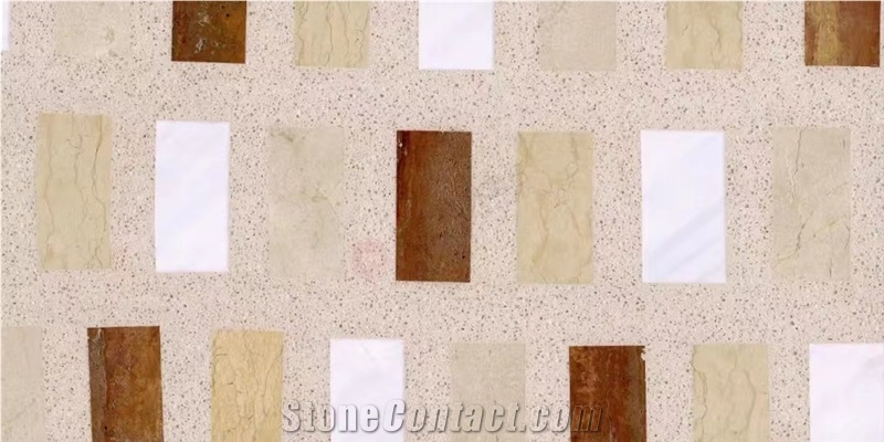 Mixcolor Terrazzo Mosaic Tile For The Flooring