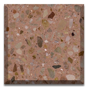 Rose Gold Color Artificial Stone Terrazzo