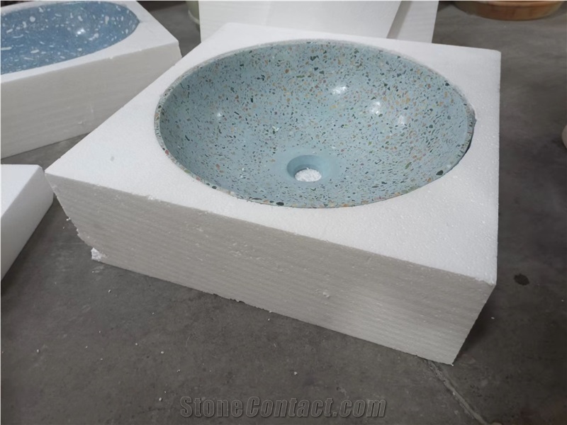 Wash Basin Terrazzo Artificial Stone Sinks