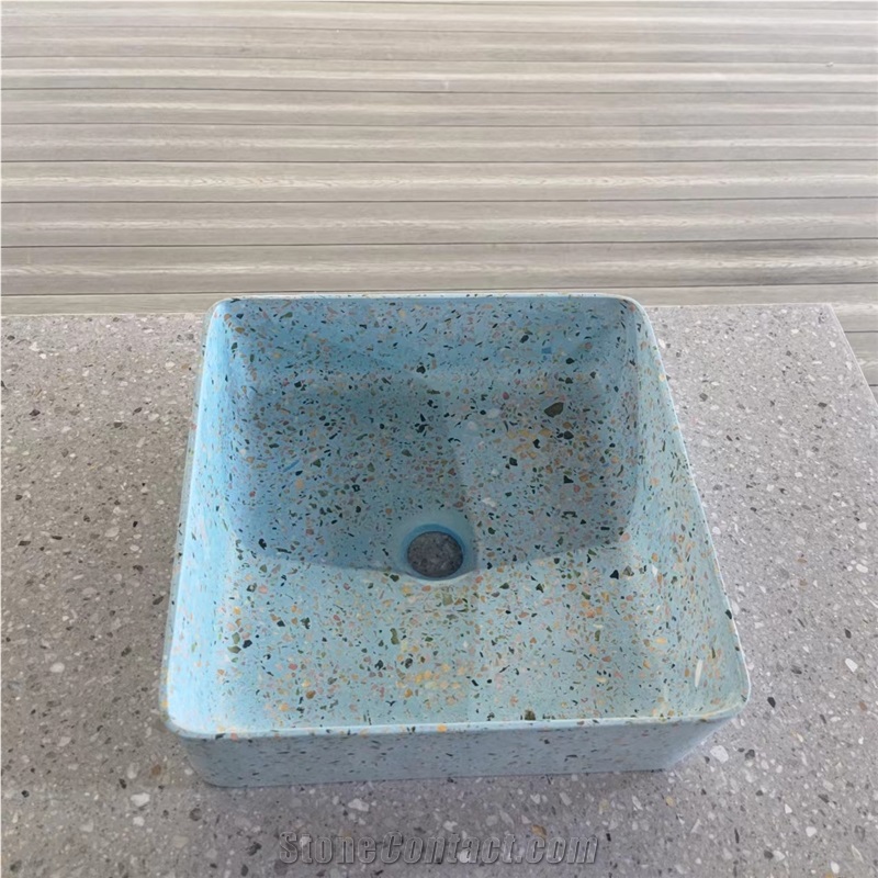 Wash Basin Terrazzo Artificial Stone Sinks