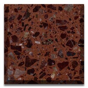 Wine Red Color Artificial Stone Precast Terrazzo
