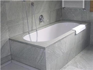 Verde Spluga Light Green Slab Tiles Residential Bathroom Design