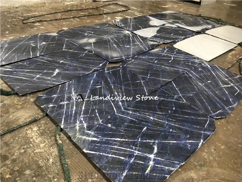 Blue Granite Lapislazuli Eyes Tiles For Floor And Wall