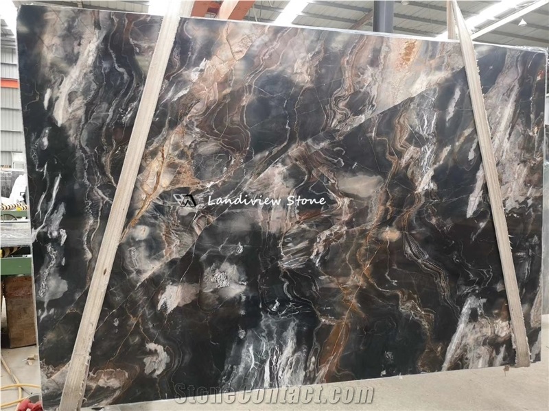 Confusion Dark Marble Slabs For Wall And Floor Decor