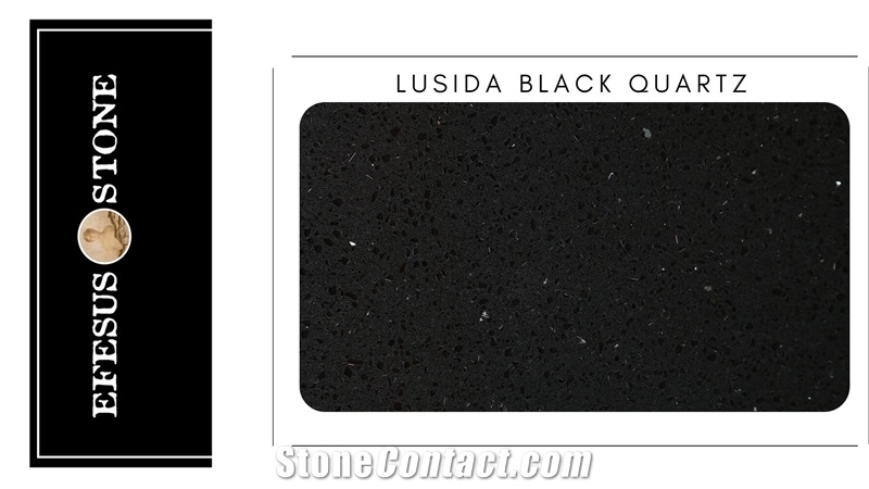 Lusida Black Quartz Slabs