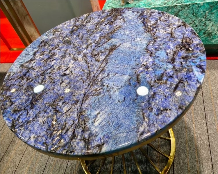 Blue Granite Dinning Table Blue Stone Coffee Tea Table