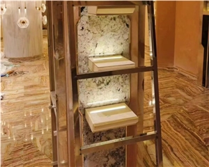 Brown Fantasy Onyx Natural Stone Slab Floor Wall Tiles