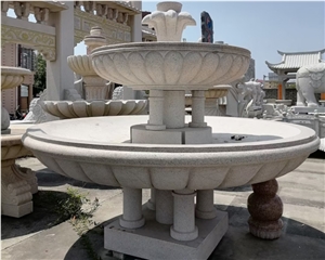 Carving Outdoor Stone Garden Marble Water Fountain