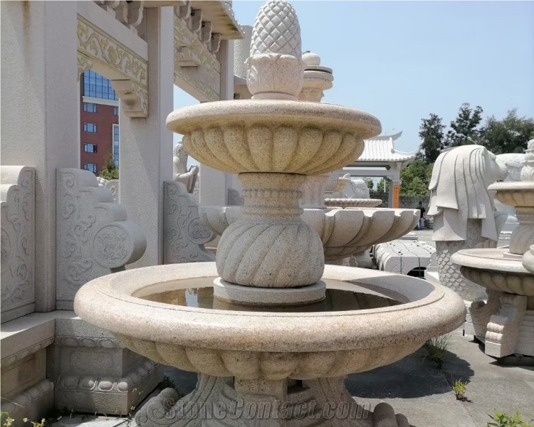 Carving Outdoor Stone Garden Marble Water Fountain