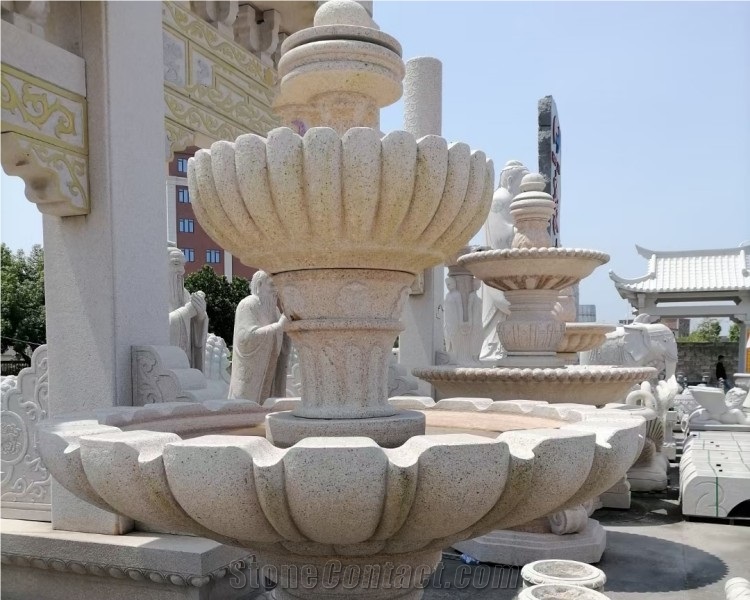 Carving Outdoor Stone Garden Marble Water Fountain