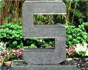Garden Indoor Natural Stone Granite Letters Water Fountain