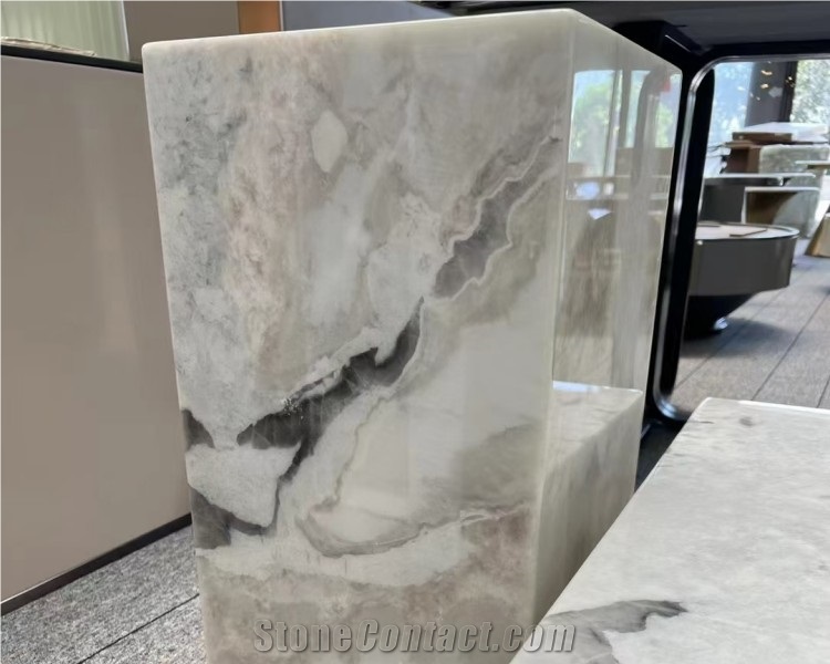 Natural Stone Furniture White Marble Commercial Table
