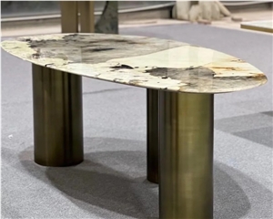 Natural White Stone Pandora Granite Coffee Tea Table Top
