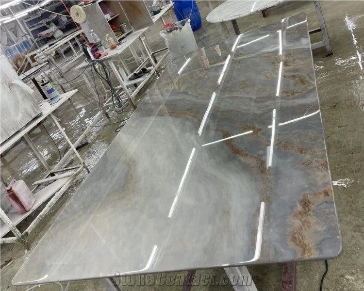 Palissandro Marble Table Top Dinning Table For Living Room