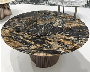 Polished Natural Black Stone Cosmic Golden Granite Marble