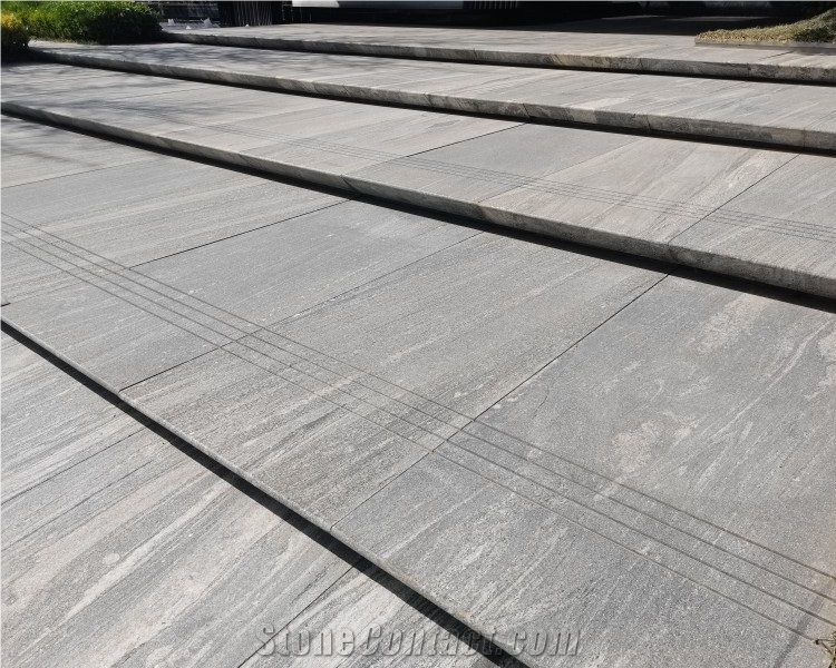 Shanshui Grey Granite Paving Tiles With Surface Flamed