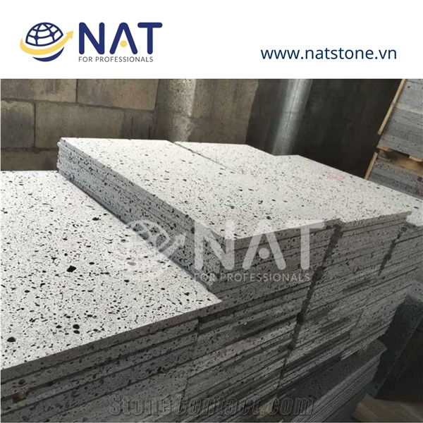 Vietnam 100% Holes Lava Stone Basalt Paving Tiles