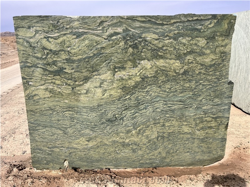Picasso Green Granite Block (Iran, Persian)