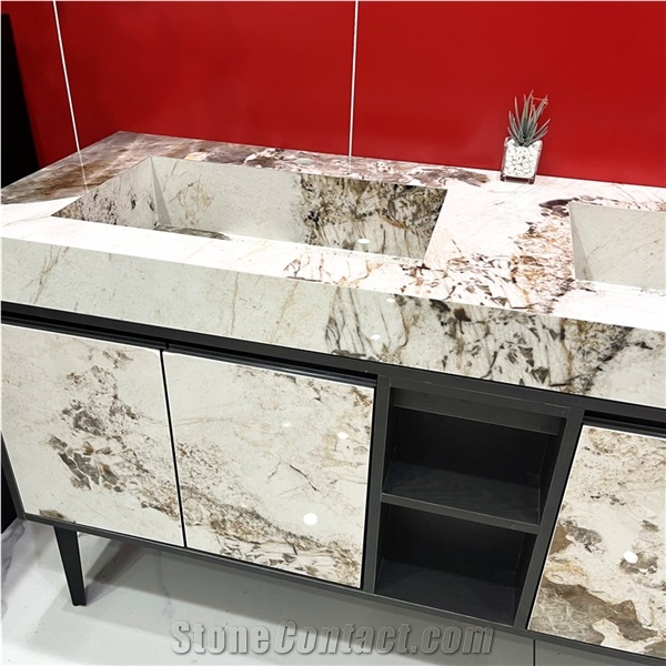Hot Sales Bathroom Vanity Cabinet Sets Luxury Sintered Stone