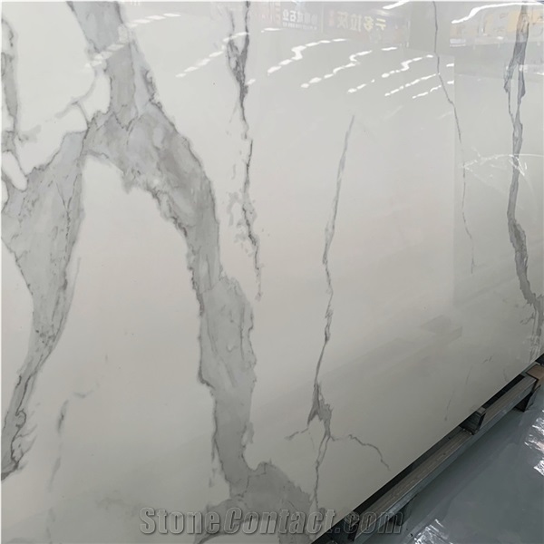 Italy Calacatta White Sintered Stone For Home Wall And Floor