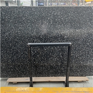 Moon Lake Dark Terrazzo Stone Slab For Interior Wall Design