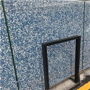 New Design Blue Terrazzo Slab For Interior Floor Design