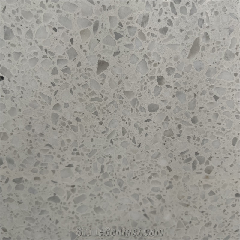 Roman Notion White Terrazzo Stone For Interior Wall Design