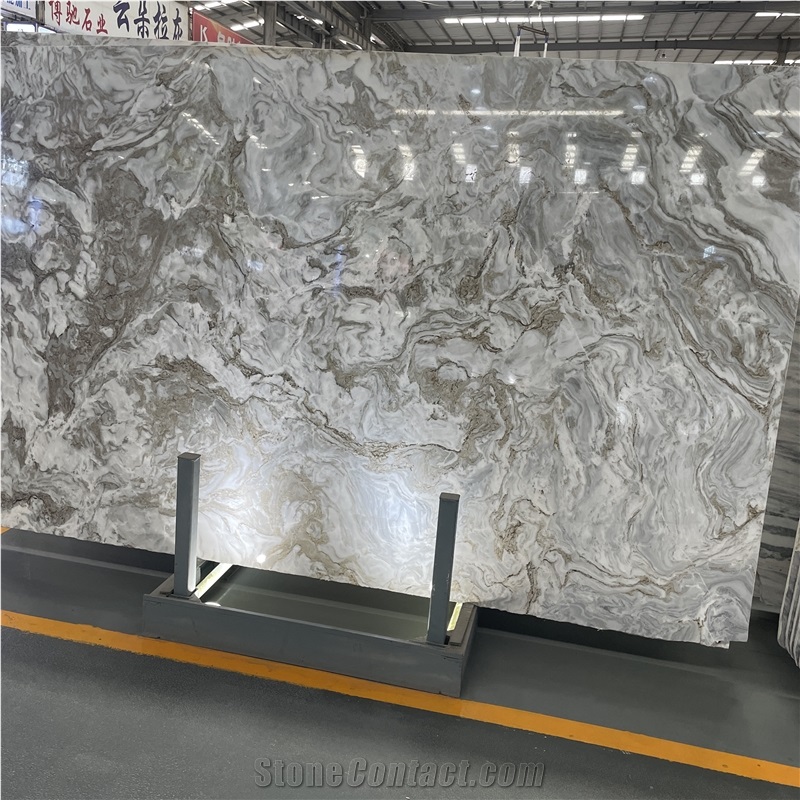 Arctic Shore Andean Snow Marble Slab For Wall Floor Design