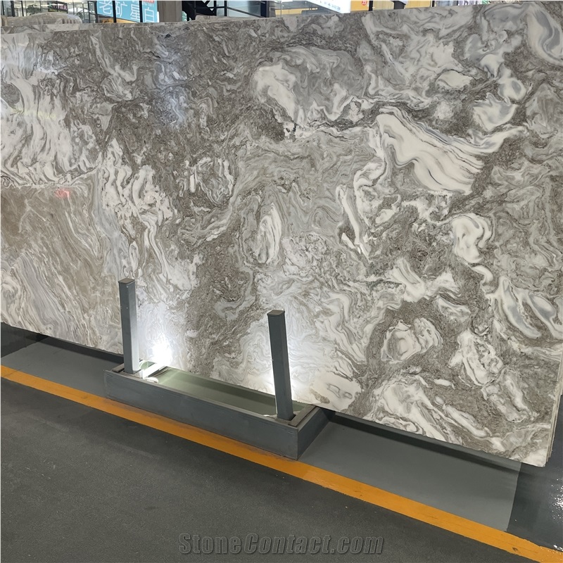 Arctic Shore Andean Snow Marble Slab For Wall Floor Design