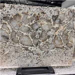 Brazil Crystal Patagonia Quartzite Slabs For Interior Wall