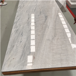 Cary Ice Marble Natural Stone Dining Table Dining Room Set