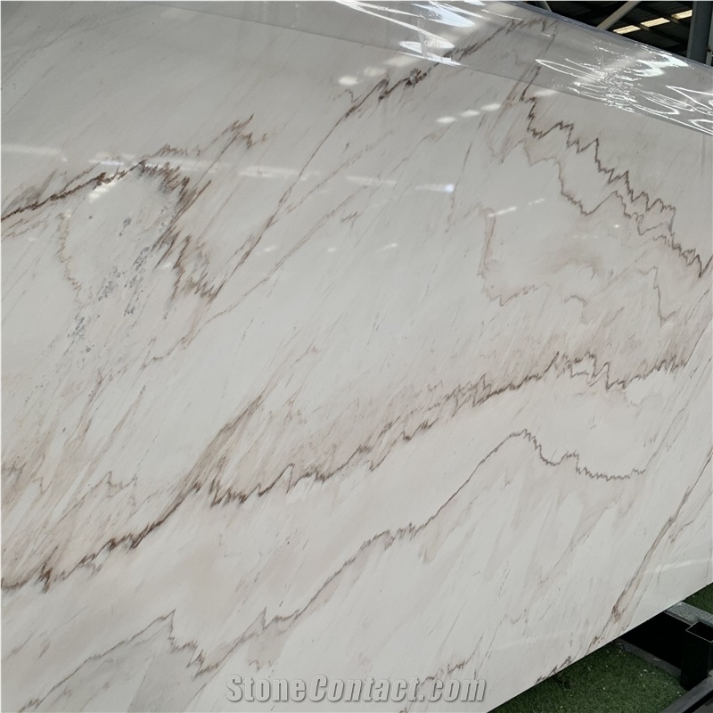 Custom Palissandro White Marble Slabs For Floor Design