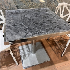 Customized  Amazon Black Granite Reception Table For Hotel