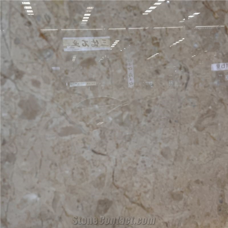 Customized Golden Leaf Beige Marble For Hotel Floor Decor
