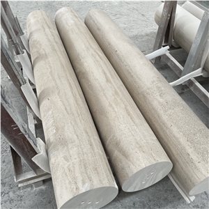 Customized High Quality Hotel Decor Limestone Solid Column