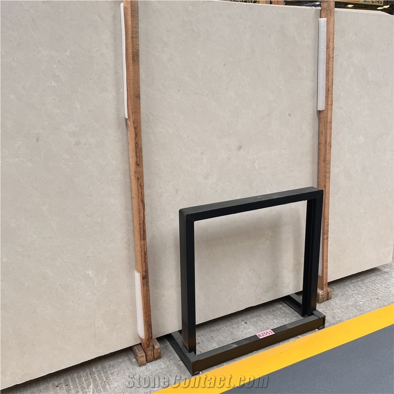 Customized Honed Surface Vratza Limestone Slabs For Walling