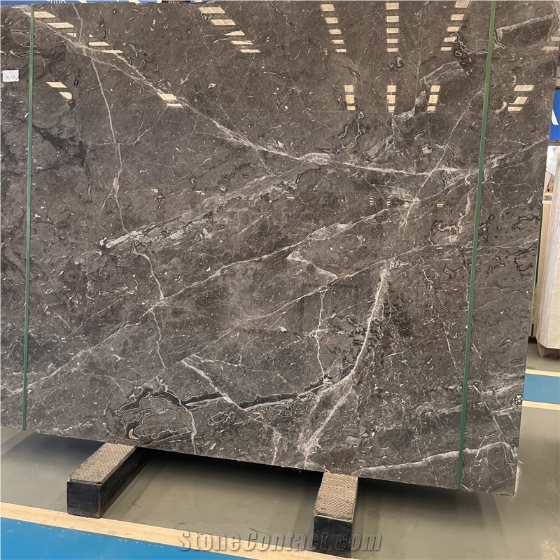 Customized Natural European Grey Marble Slab For Wall Floor