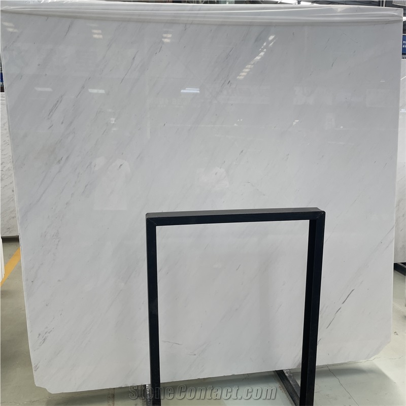 Customized Polished New Ariston White Marble Slabs Tiles