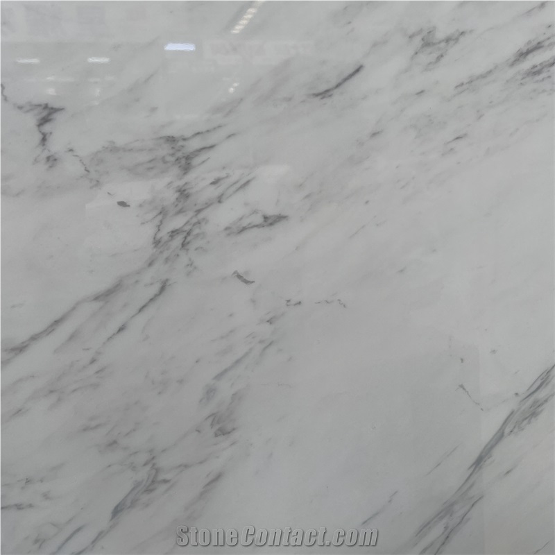 Customized Polished New Ariston White Marble Slabs Tiles