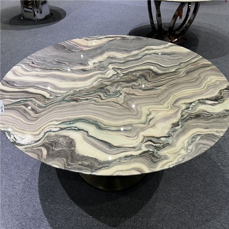 Customized Silk Road Quartzite Tabletop For Furniture Design
