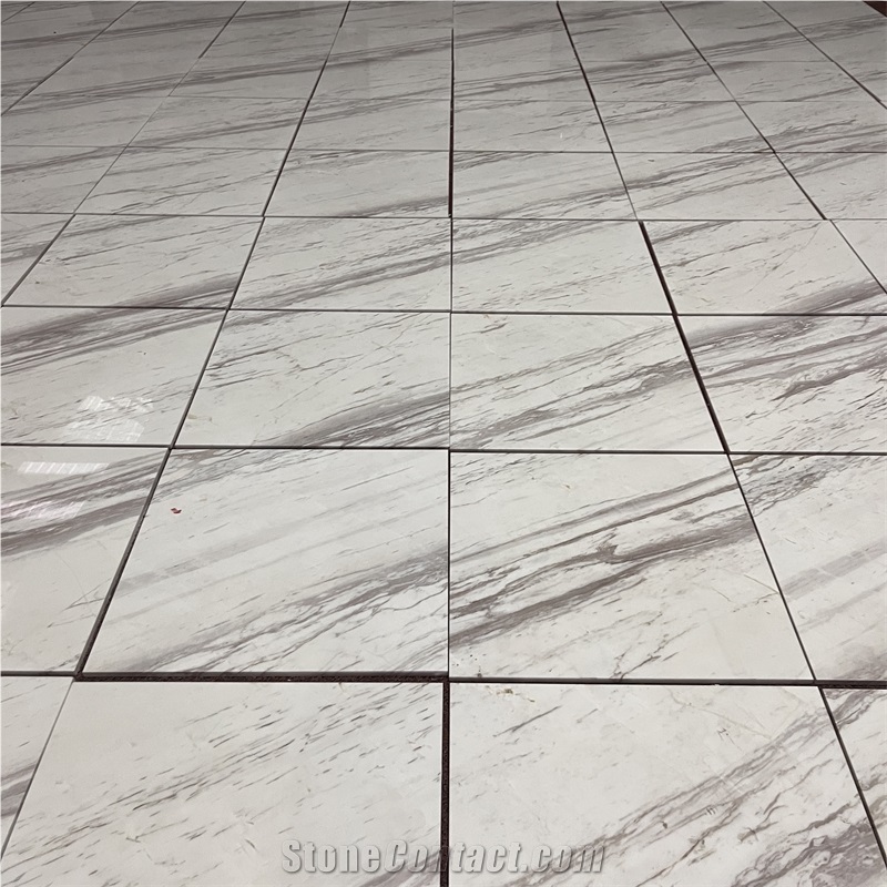 Customized Size Volakas White Marble Tiles For Home Floor