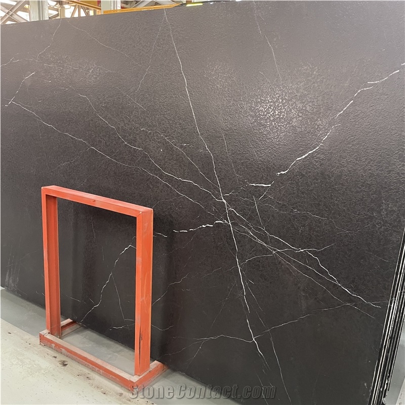 Cut To Size Nero Marquina Marble Slab For Floor & Wall Tiles