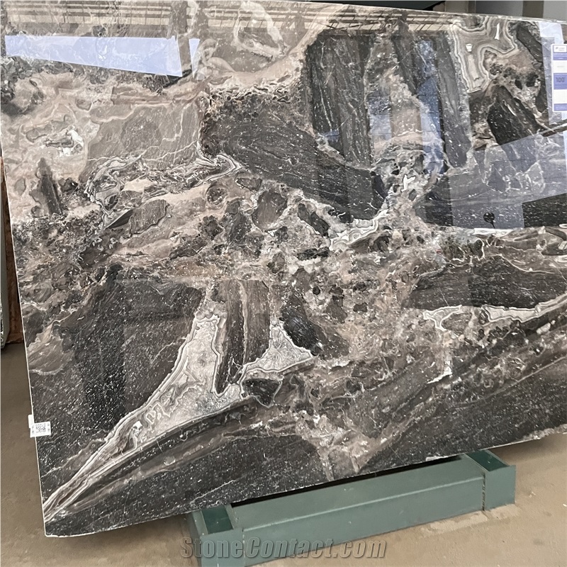 Factory Direct Silver Fantasy Marble Slab For Home Wall Tile