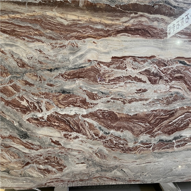 Factory High Quality Picasso Red Onyx Slabs For Home Wall