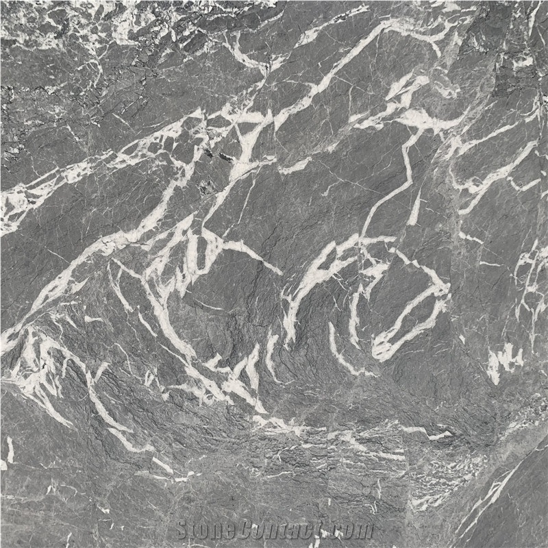 Factory Price Leather Surface Phantom Grey Marble